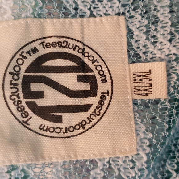 Tees2urdoors | Women's Stripe Open Front Open Weave Cardigan Sz 4X - Picture 6 of 8